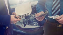 Paying for car repair with cash