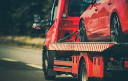 car being towed car being towed