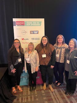 Alliance meeting attendees included, from left: Nikki Paschall and Anne Coffin, of the Alliance; Allison Kazmerski, of Auto-Wares; Tara Topel, owner of Topel's Service Center, and Barbara Henry, of the Alliance. Coffin, director of information technology at the Alliance, was recognized as the 2021 Woman of Excellence, while Topel was named Shop Owner of the Year. Alliance meeting attendees included, from left: Nikki Paschall and Anne Coffin, of the Alliance; Allison Kazmerski, of Auto-Wares; Tara Topel, owner of Topel's Service Center, and Barbara Henry, of the Alliance. Coffin, director of information technology at the Alliance, was recognized as the 2021 Woman of Excellence, while Topel was named Shop Owner of the Year.