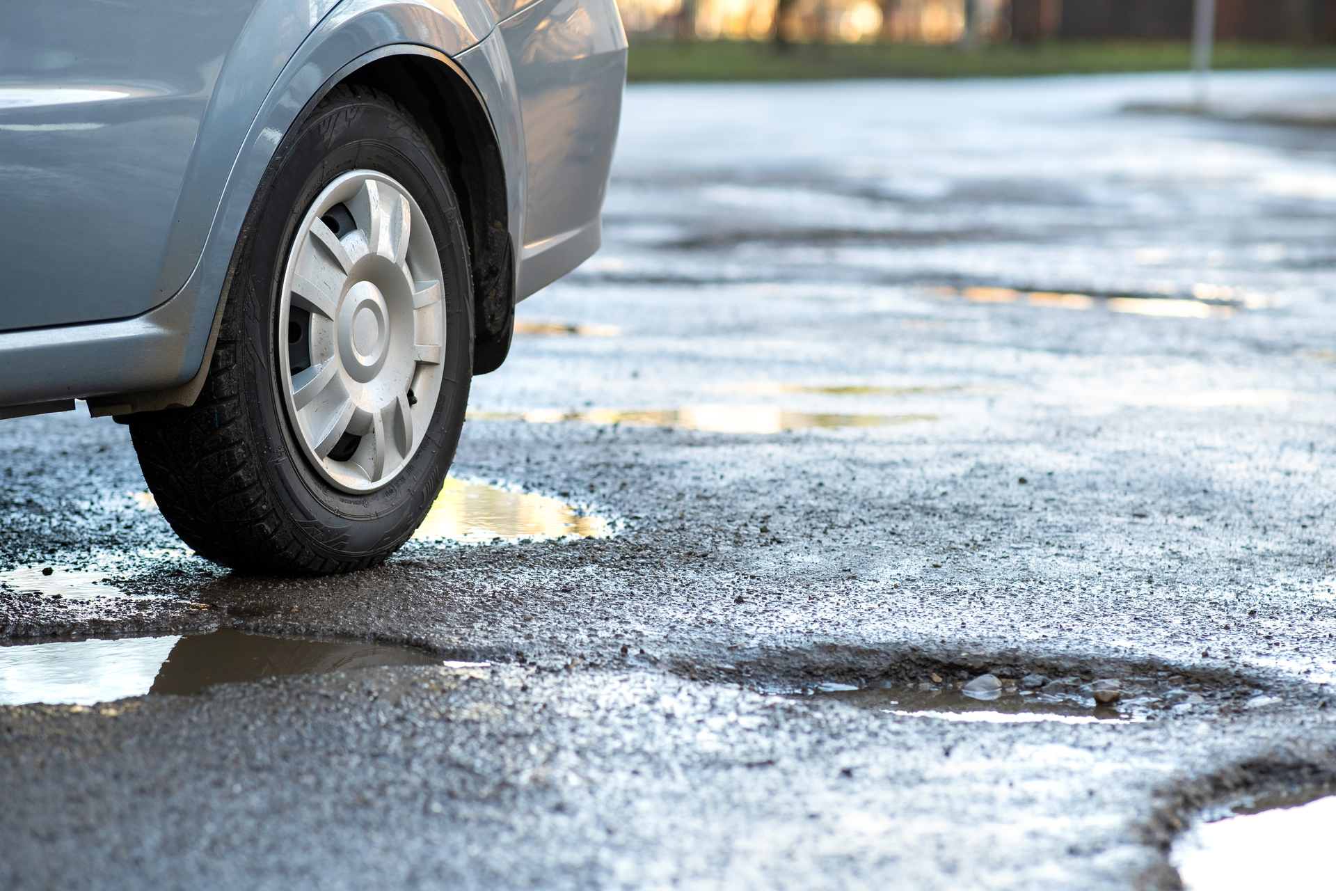 Potholes can cause significant damage to vehicles