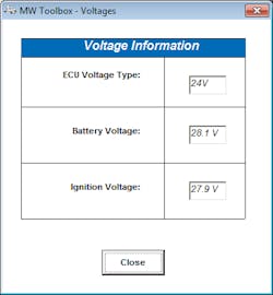 Figure 2- Any system faults can occur due to a deficiency with voltage supply. It's never a bad idea to verify proper supply early in your diagnosis. This ABS data has eliminated voltage supply as a potential fault. Figure 2- Any system faults can occur due to a deficiency with voltage supply. It's never a bad idea to verify proper supply early in your diagnosis. This ABS data has eliminated voltage supply as a potential fault.