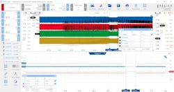 Figure 5- This multi-channel scope capture of the speed and position signals also contains some math channels, offering an easier-to-view characteristic of the actual signal waveforms. The square-wave pulse signals have been converted to 'RPMs'. Figure 5- This multi-channel scope capture of the speed and position signals also contains some math channels, offering an easier-to-view characteristic of the actual signal waveforms. The square-wave pulse signals have been converted to 'RPMs'.
