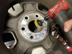Figure 2 - A clean hub and wheel mating surface is required to maintain proper clamping force, so wheel assemblies don't loosen over time.
