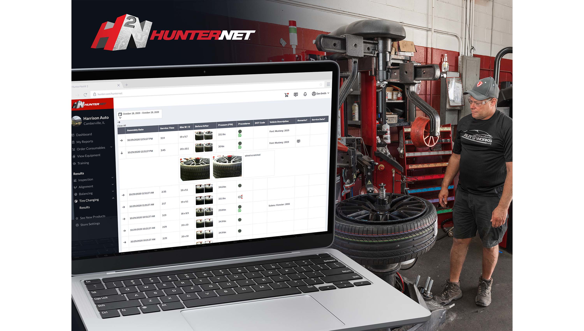 Hunter Revolution Tire Changer With Hunter Net 2 Connectivity