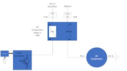 Figure 6- The circuit wiring diagram was referenced and should be anytime electrical analyses are conducted. Figure 6- The circuit wiring diagram was referenced and should be anytime electrical analyses are conducted.