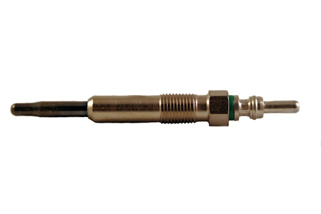 FIG1- The glow plug adds heat (when required) to the combustion chamber of a diesel engine. This added heat is what helps bring the atomized diesel fuel to the point of self-ignition (compression-ignition)