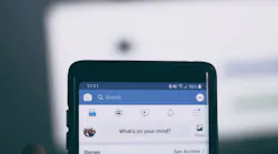Facebook page on phone
