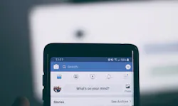 Facebook page on phone