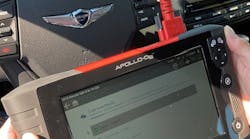 Snap-on scan tool working on a Genesis vehicle