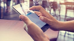 A person responding to an email A person responding to an email