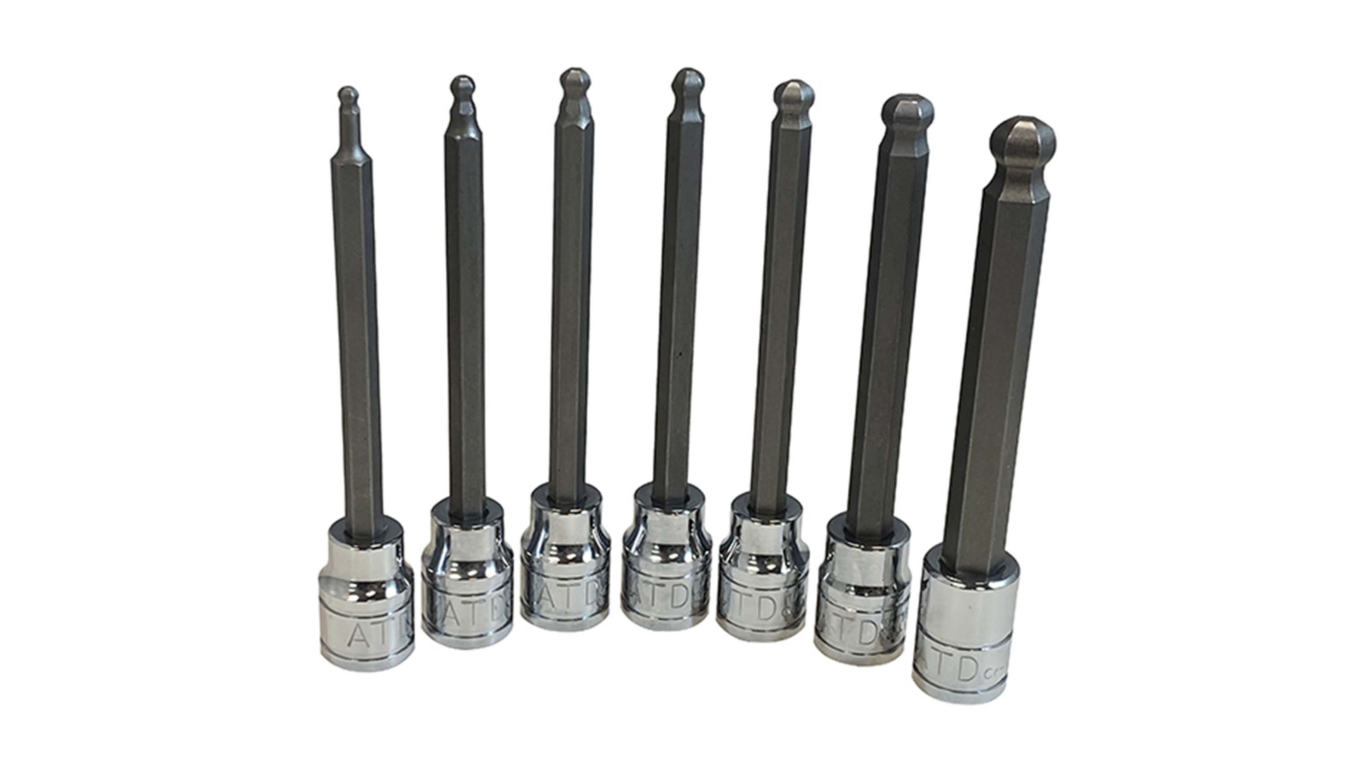 ATD 7-pc SAE Extra-Long Ball-End Hex Bit Socket Set
