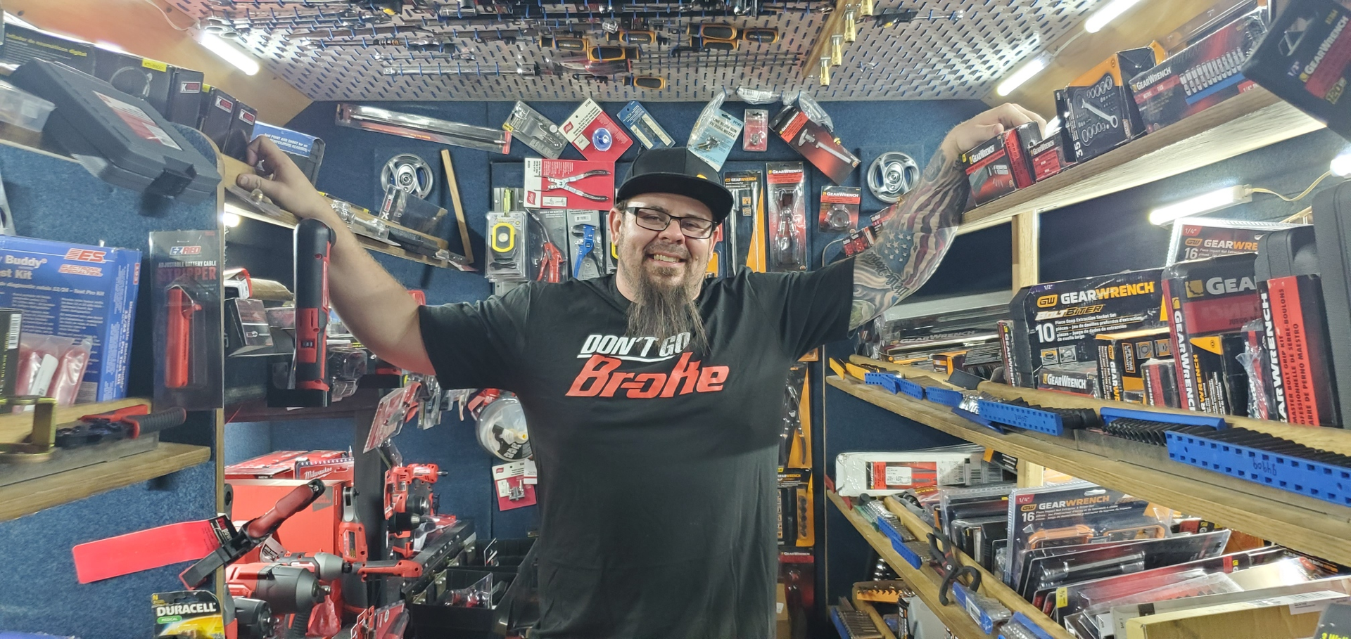 Kaucky runs two businesses -- his tool truck and a local gym.