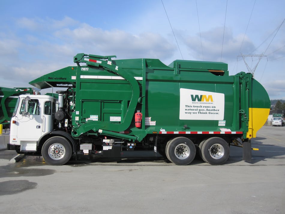 Figure 1- A CNG-powered refuse truck