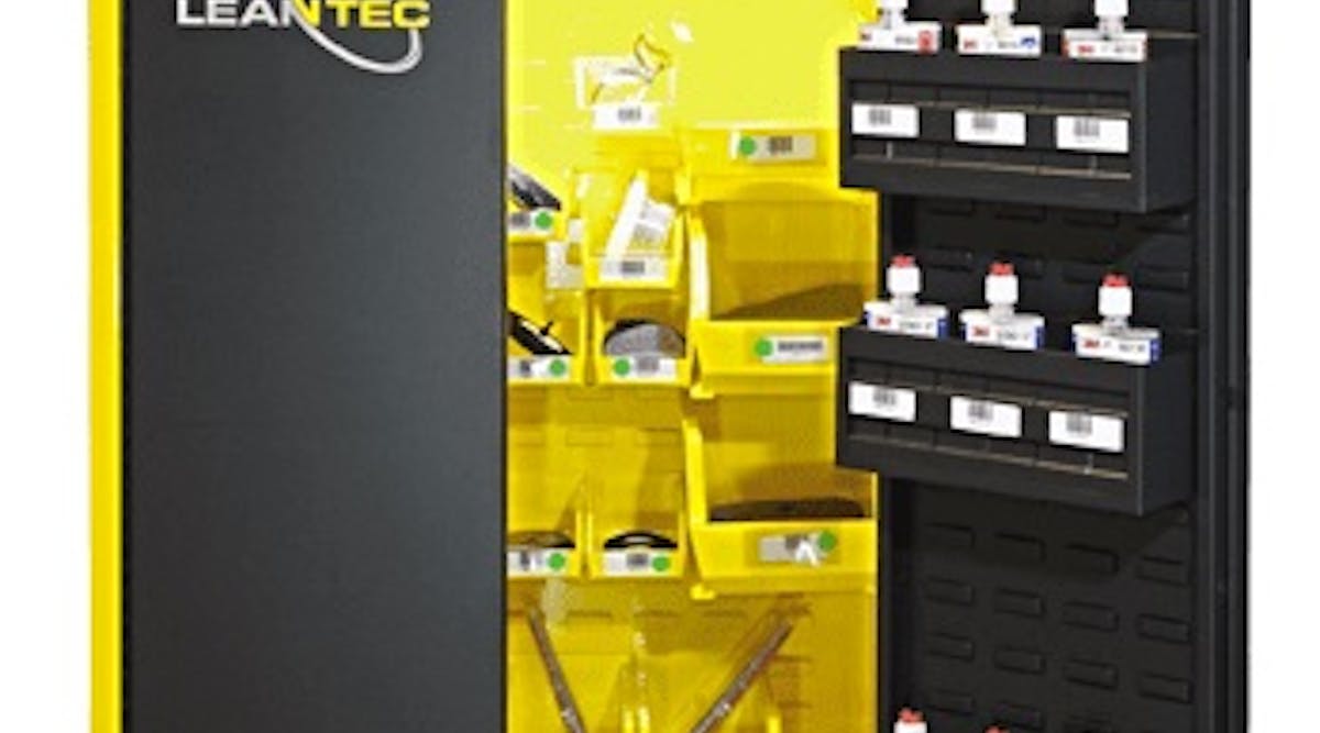 One of LeanTec&rsquo;s products, the secure mobile cart, holds approximately 60 products organized into multi-sized bins,with a secure Bluetooth latch, door sensors, an alarm and the ability to limit employee access.