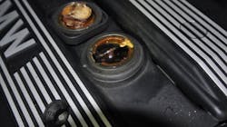 Figure 1 - Excessive condensation deposits from poor crankcase ventilation. Figure 1 - Excessive condensation deposits from poor crankcase ventilation.