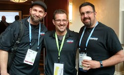 (From left to right) Keith DeFazio, Brandon Steckler, and Anthony Williams pause for an opportune picture between classes at VISION2019