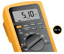 Figure 3- A DVOM can be used to evaluate the operation of the trigger circuit. When set to 'Hertz,' an increase in frequency should be expected, if the circuit is functioning properly. Figure 3- A DVOM can be used to evaluate the operation of the trigger circuit. When set to 'Hertz,' an increase in frequency should be expected, if the circuit is functioning properly.