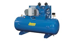 Jenny Products Electric Two-Stage, Horizontal-Tank Stationary Air Compressor Line