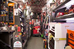 Inside Mannis' truck Inside Mannis' truck