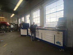 Schweers with his toolbox Schweers with his toolbox