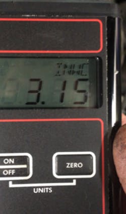 Figure 12 - This is the crankcase pressure measurement on the surging BMW X-3. Figure 12 - This is the crankcase pressure measurement on the surging BMW X-3.