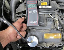 Figure 17 - Plugging off crankcase breather hose used when car is under boost conditions. Figure 17 - Plugging off crankcase breather hose used when car is under boost conditions.