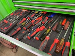 Inside of toolbox Inside of toolbox