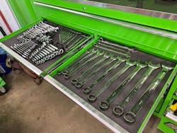 Inside of toolbox