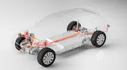 A cutaway illustration of a battery electric vehicle.