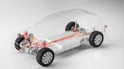 A cutaway illustration of a battery electric vehicle. A cutaway illustration of a battery electric vehicle.