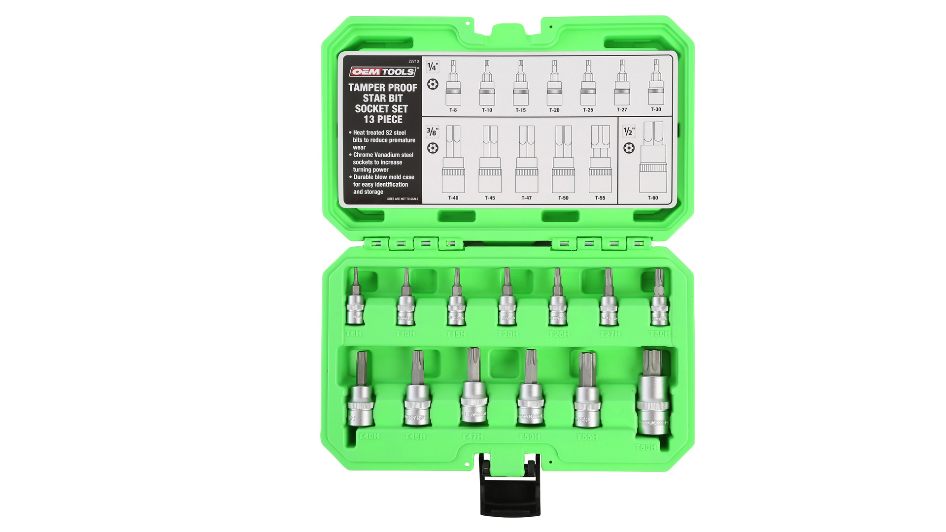 13-pc Tamper Proof Star Bit Socket Set