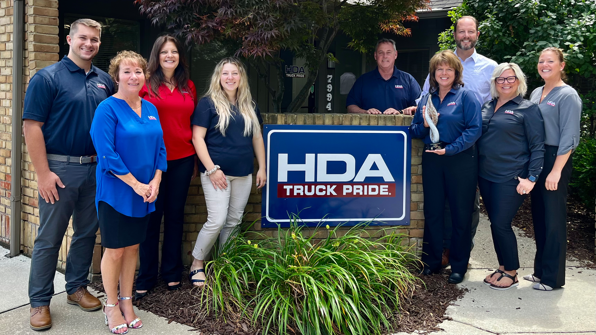 L-to-R are Eric Rosteck, Mary Beth Moning, Renee Sandford, Hannah Rayburn, Martin Redilla, Tina Hubbard, Bryan Funke, Laura Hewitt and Danielle Orlando.