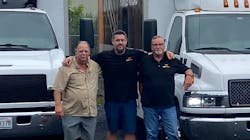 Vernon with his two other drivers Vernon with his two other drivers