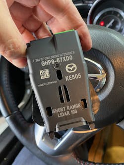 Figure 4- Mazda short range lidar sensor Figure 4- Mazda short range lidar sensor