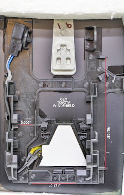 Figure 8- Factory Toyota Rav4 windshield OEM bracket Figure 8- Factory Toyota Rav4 windshield OEM bracket