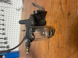 Figure 7- This pump created a vacuum and sucked the gasket into itself. This indicated that a vacuum was forming in the pump due to a lack of fuel supply, indicating a restriction upstream. Figure 7- This pump created a vacuum and sucked the gasket into itself. This indicated that a vacuum was forming in the pump due to a lack of fuel supply, indicating a restriction upstream.