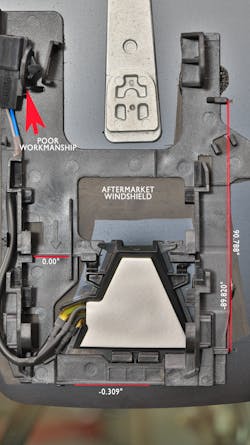 Figure 7- Toyota Rav4 windshield aftermarket bracket Figure 7- Toyota Rav4 windshield aftermarket bracket