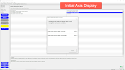 Figure 6- Initial axis values on the lane camera Figure 6- Initial axis values on the lane camera