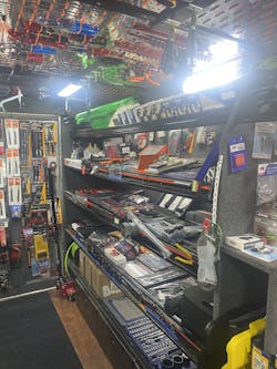 Inside of Vernon's truck Inside of Vernon's truck