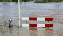 Flooded road Flooded road
