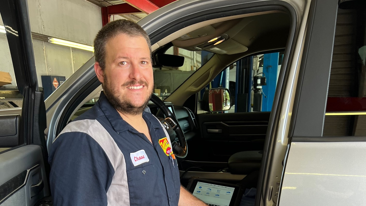 Chase Zembower, lead mechanic at Zembower's Auto Center in Altamonte Springs, Fla.