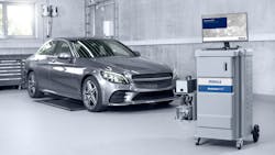 MAHLE EmissionPRO equipment measures particles from the tailpipe. MAHLE EmissionPRO equipment measures particles from the tailpipe.