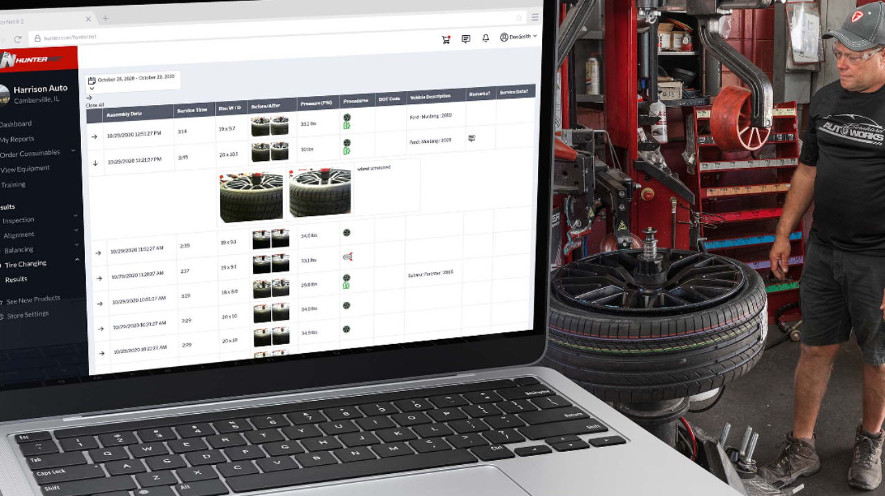 Hunter Engineering Revolution Tire Changer with HunterNet 2 Connectivity