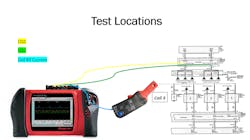 Figure 8- These are the test locations used to troubleshoot the cause of the DTC P0303.