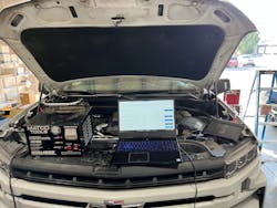 Figure 8- A Matco MC9440 battery maintainer was used for our power supply for the vehicle’s stable voltage. Figure 8- A Matco MC9440 battery maintainer was used for our power supply for the vehicle’s stable voltage.