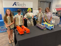 Local Girl Scouts came to the family night as guests of host, ATech Training. The traditional valve cover races held each year really caught their attention!