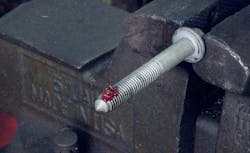 Threadlockers only cure after you assemble the fastener. Threadlockers only cure after you assemble the fastener.