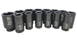 14-pc 3/4' Drive 6 Point SAE Deep Impact Socket Set 14-pc 3/4' Drive 6 Point SAE Deep Impact Socket Set