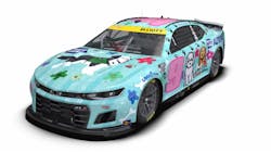 The No. 9 NAPA Chevy race car paint scheme was designed by 16-year-old Dani Gamel, from Sharpsburg, Ga. The No. 9 NAPA Chevy race car paint scheme was designed by 16-year-old Dani Gamel, from Sharpsburg, Ga.