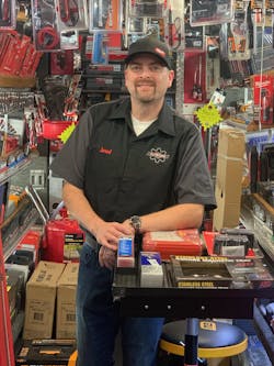 Jared Charlesworth ran grocery stores before becoming a tool dealer. He uses some of the same skillset from that industry on the truck. Jared Charlesworth ran grocery stores before becoming a tool dealer. He uses some of the same skillset from that industry on the truck.